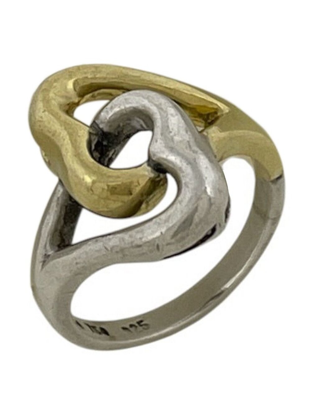 Tiffany & Co Ring Double Heart 18k Silver Gold